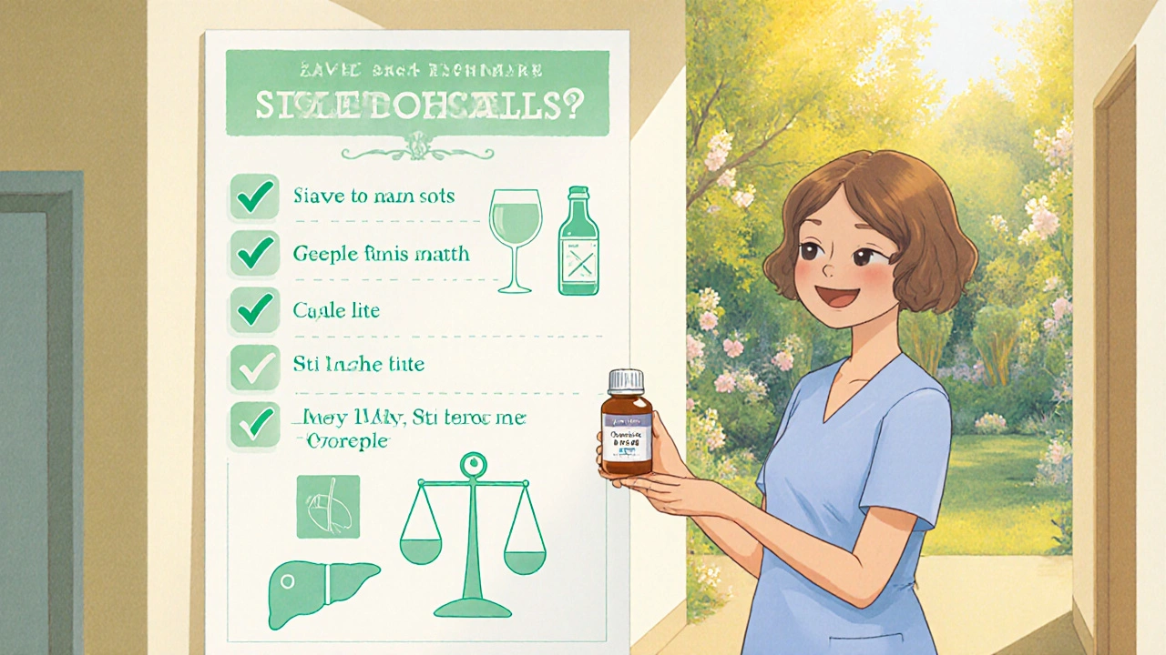 Affichage de conseils et checklist pour les patients sous ritonavir.