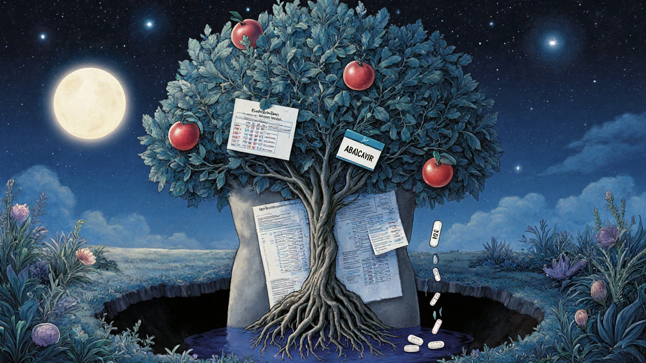 Jardin croissant à partir d’un torse humain, symbole de guérison après traitement de l’hépatite C.