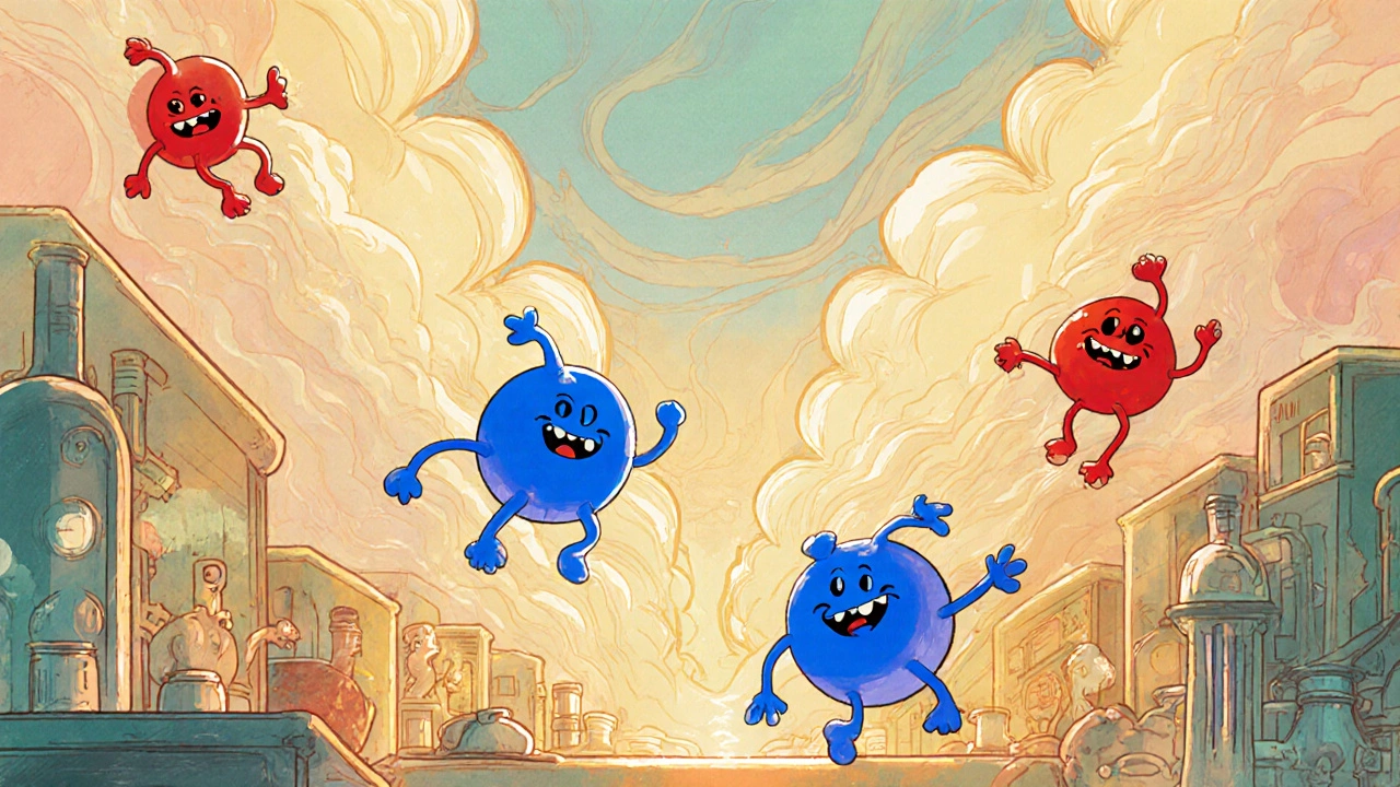 Molécule de kétorolac bloquant les enzymes COX, les prostaglandines disparaissant en arrière‑plan.