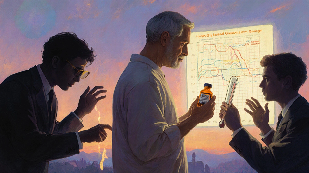 Personne confrontée aux symptômes d&#039;hypoglycémie en tenant du ginseng, sous une lumière matinale.