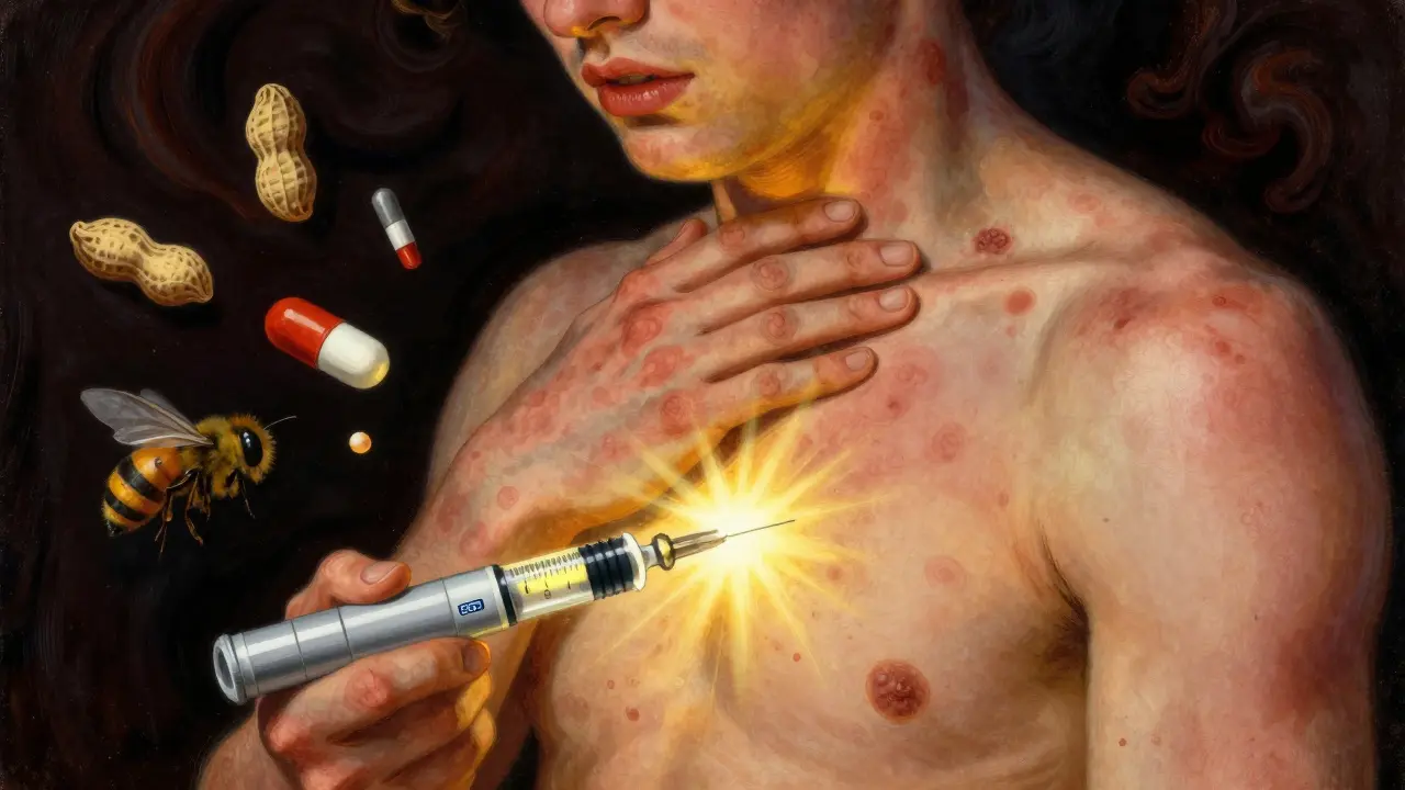 Anaphylaxie : réaction allergique grave et utilisation de l'épinéphrine