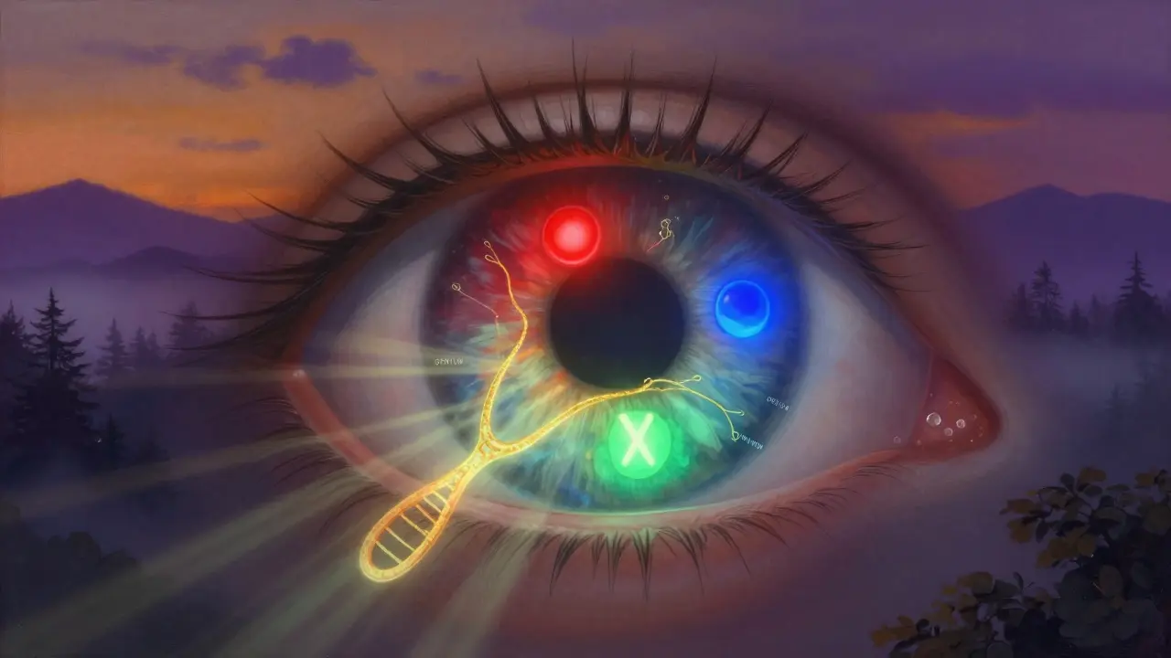 Daltonisme rouge-vert : mécanismes génétiques et transmission héréditaire