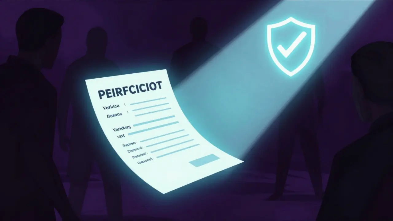 Document médical brillant protégé contre des ombres menaçantes symbolisant la sécurité
